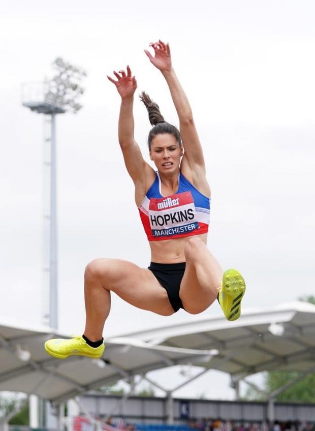 Oxford Mail: Alice Hopkins was sixth in the long jump Picture: Martin Rickett/PA Wire